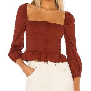 REVOLVE S Harriet Top in Terracotta MAJORELLE